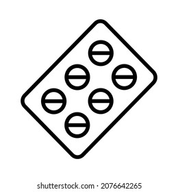 pills in blister pack vector icon element
