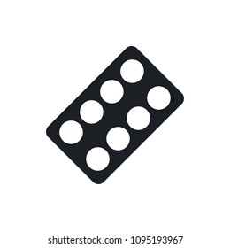 pills blister vector icon