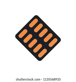 pills blister vector icon