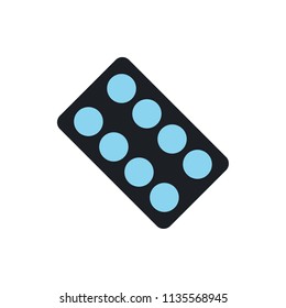 pills blister vector icon