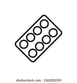 pills blister vector icon