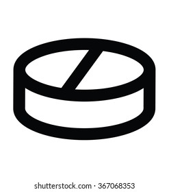 Pills Bold Line Vector Icon