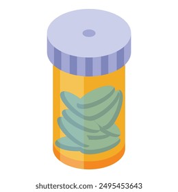 Pills bottle containing green tablets, representing medical treatment and healthcare