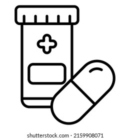 Pillen Flaschensymbole, Vektorgrafik, am besten für Krankenhäuser verwendet