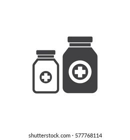 pills bottle icon. Health Care Vector illustration