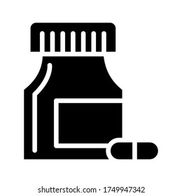 pills bottle icon vector for any purposes