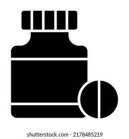 Pillen Flasche Modernes Design, Vektorgrafik