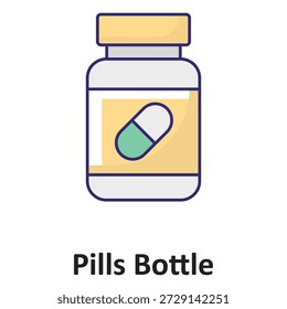 Píldoras Botella Vector Icono que puede modificar o editar fácilmente

