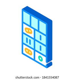 pills box isometric icon vector. pills box sign. isolated symbol illustration
