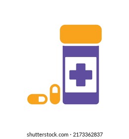 Pills box for pet vector icon. Pet animal sign. Graph symbol for pet and veterinary web site and apps design, logo, app, UI