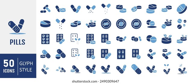 Pills capsule icon. Medical tablet icon set vector illustration on isolated background. Healthcare drug sign business concept.