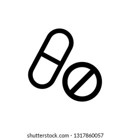 Pills and Capsule Icon Vector