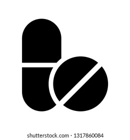 Pills and Capsule Icon Vector