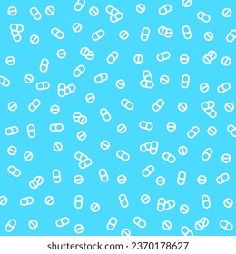 Fondo de las pastillas y las cápsulas. Icono de recolección píldoras médicas y cápsulas. Vector