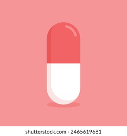 Pills capsules icon in flat style. Medical tablet vector illustration on isolated background. Healthcare drug sign business concept.