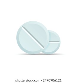 Pills capsules icon in flat style. Medical tablet vector illustration on isolated background. Healthcare drug sign business concept.