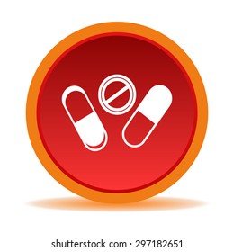 Pills and capsules icon set