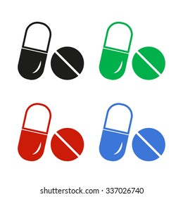 Pills - color vector icon
