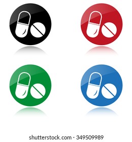 Pills - color vector icon