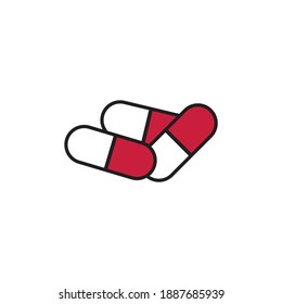 Pills
Colored line icons. Vector