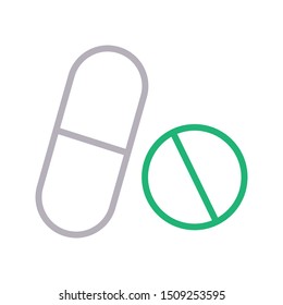 pills colour line vector icon