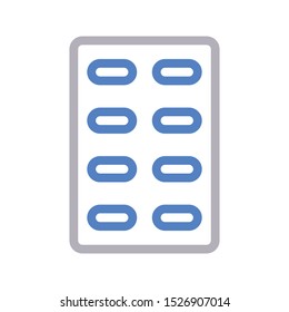 pills colour line vector icon