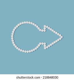 pills concept: arrow
