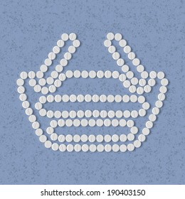 pills concept: basket