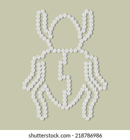 pills concept: beetle, insect