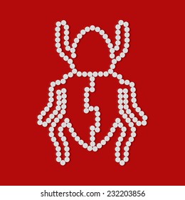 pills concept: beetle, insect