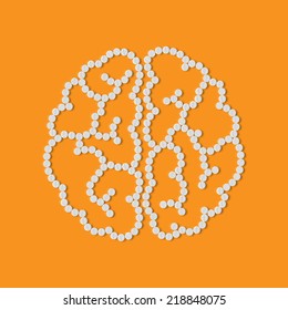 pills concept: brain