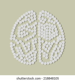 pills concept: brain