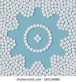 pills concept: cogwheel