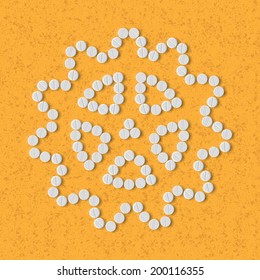 pills concept: cogwheel