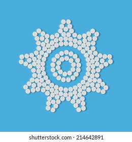 pills concept: cogwheel