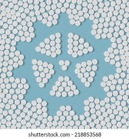 pills concept: cogwheel