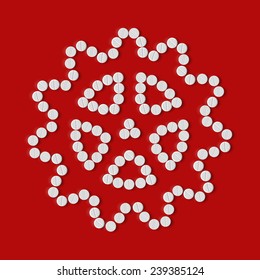 pills concept: cogwheel