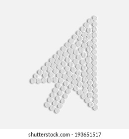 pills concept, cursor, arrow