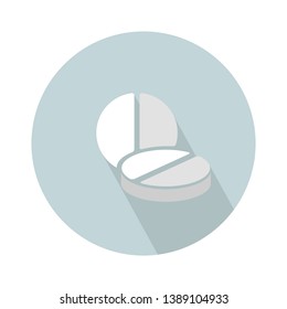 pills concept flat icon. Simple element illustration. pills concept symbol design. medical pills Can be used for web and mobile UI/UX