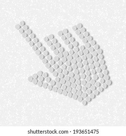 pills concept: hand
