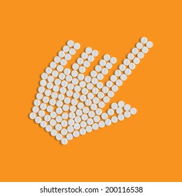 pills concept: hand