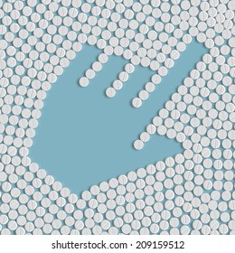 pills concept: hand