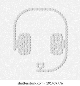 pills concept: headphones