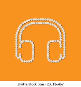 pills concept, headphones