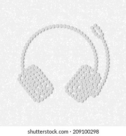 pills concept, headphones