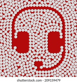 pills concept: headphones