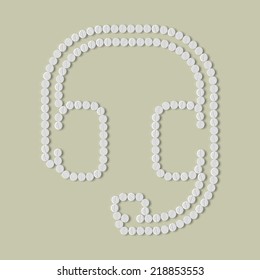 pills concept: headphones