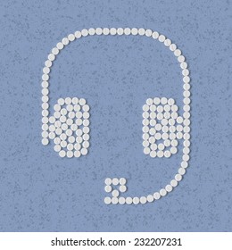 pills concept: headphones