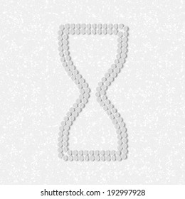 pills concept: hourglass