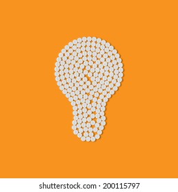 pills concept: idea, lightbulb